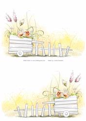 2 A5 Backgrounds for Your Decoupage Ladies & Rubber Stamps