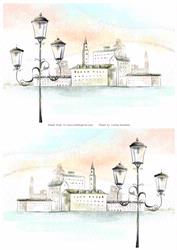 2 A5 Backgrounds for Your Decoupage Ladies & Rubber Stamps
