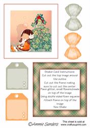 Daisy May Getting Ready for Christmas Shaker Card