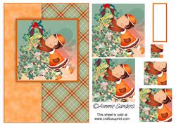Daisy May Getting Ready for Christmas A5 Card Front