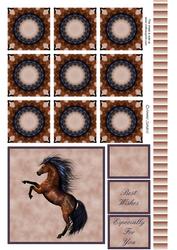 Beautiful Horse Teabag Sheet
