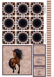 Beautiful Horse Teabag Sheet