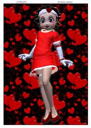 Super Cute Betsy, Valentine A4 Topper