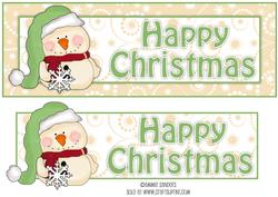 Sweet Little Snowman Happy Christmas Large Dl