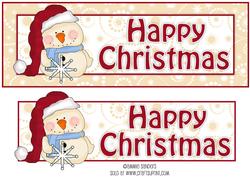 Sweet Little Snowman Happy Christmas Large Dl