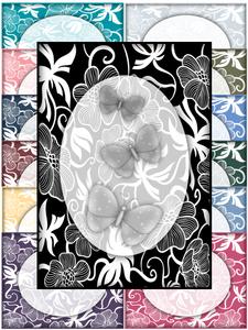 Art Deco Rich Shades Frame Effect Card Fronts