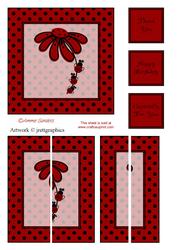 Funky Ladybirds with Flower Side Stacker