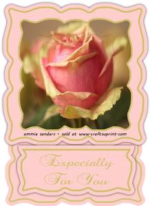 Pink Tattered Rose Shaped Easel Card Mini Kit