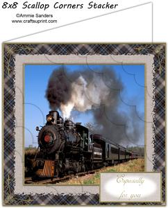 Steam Train Scallop Corners Stacker Mini Kit