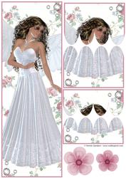 White Angel Large Dl Scallop Stacker Topper