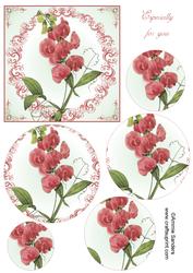 Sweet Pea 5x5 Inch Topper & Circle Pyramid Layers