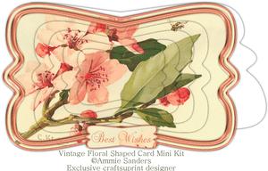 Beautiful Painted Flower & Bee Shaped Card Mini Kit
