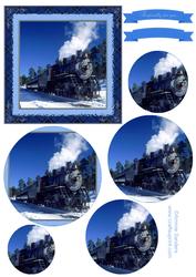 Steam Train Topper & Decoupage Layers
