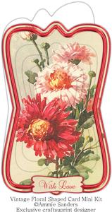 Beautiful Painted Flowers Shaped Card Mini Kit