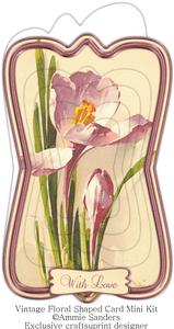 Beautiful Painted Crocus Shaped Card Mini Kit