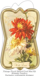 Beautiful Painted Flowers Shaped Card Mini Kit