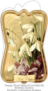 Beautiful Painted Snow Drops Shaped Card Mini Kit