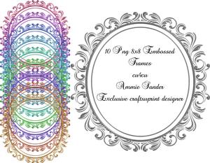 10 8x8 Fancy Embossed Frames Cu4cu