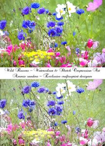 Wild Flowers Art Impression Watercolour & Sketch Digital Art