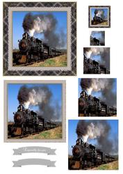 Steam Train Pyramid Topper & Sentiments