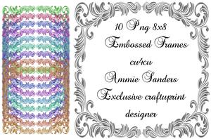 10 8x8 Fancy Embossed Frames Cu4cu