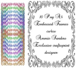 10 Png A4 Fancy Embossed Frames Cu4cu