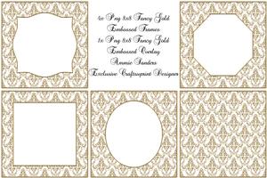 5 Png 8x8 Fancy Gold Embossed Frames & Overlay Cu4cu