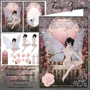 Fairy Garden Card Front & Decoupage A5 Mini Kit