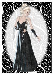 Stunning Beauty in Black A4 Tunnel Card/topper