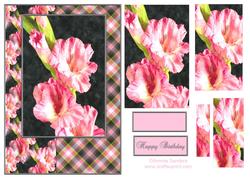 Pretty Watercolour Flowers A5 Quick Card