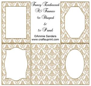 5 Png A5 Fancy Gold Embossed Frames & Overlay Cu4cu