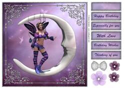 Charmed Butterfly Fairy 8x8 Topper & Sentiments