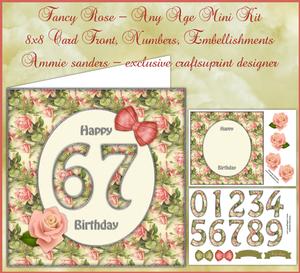 Fancy Vintage Roses Any Age 8x8 Mini Kit