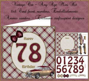 Vintage Car Any Age 8x8 Mini Kit