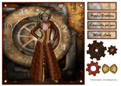 Southern Steam Punk 8x8 Topper, Sentiments & Embellishments
