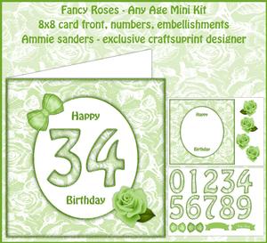 Fancy Roses Any Age 8x8 Mini Kit