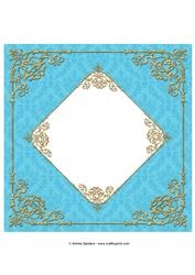 Fancy Frame 8x8 Blank Card Front - Bright Shades