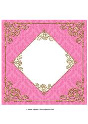 Fancy Frame 8x8 Blank Card Front - Bright Shade