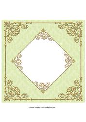 Fancy Frame 8x8 Blank Card Front - Bright Shade