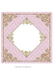 Fancy Frame 8x8 Blank Card Front - Subtle Shade