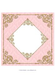 Fancy Frame 8x8 Blank Card Front - Subtle Shade