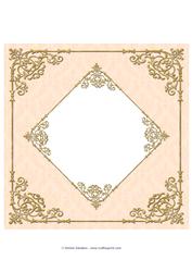 Fancy Frame 8x8 Blank Card Front - Subtle Shade