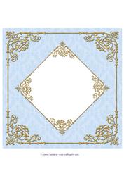 Fancy Frame 8x8 Blank Card Front - Subtle Shade