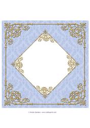 Fancy Frame 8x8 Blank Card Front - Subtle Shade