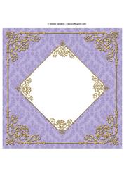 Fancy Frame 8x8 Blank Card Front - Subtle Shade