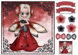Sweet Flower Fairy 8x8 Topper & Embellishments