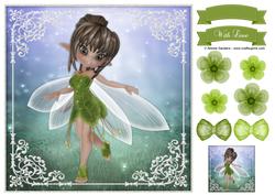 Sweet Magical Fairy 8x8 Topper & Embellishments