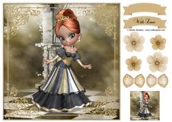 Off to the Ball Princess 8x8 Topper & Embellishments