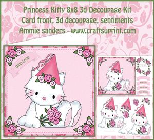 Princess Kitty 3D Decoupage Mini Kit