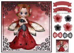 Sweet Flower Fairy 8x8 Topper & Embellishments